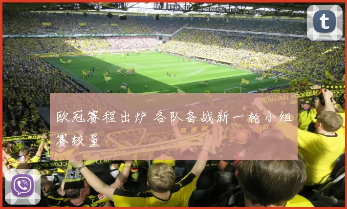 欧冠赛程出炉 各队备战新一轮小组赛较量